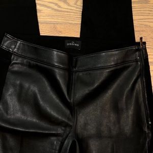 WHBM leather look leggings size 8